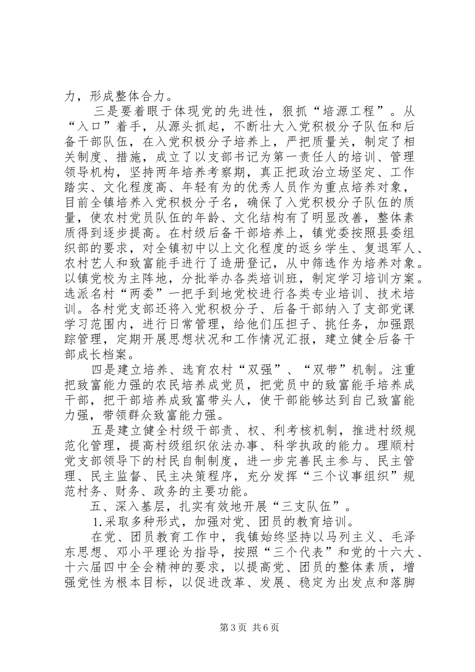 乡镇上半年基层组织建设工作自查总结_第3页