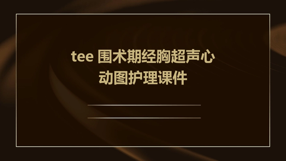 TEE围术期经胸超声心动图护理课件_第1页
