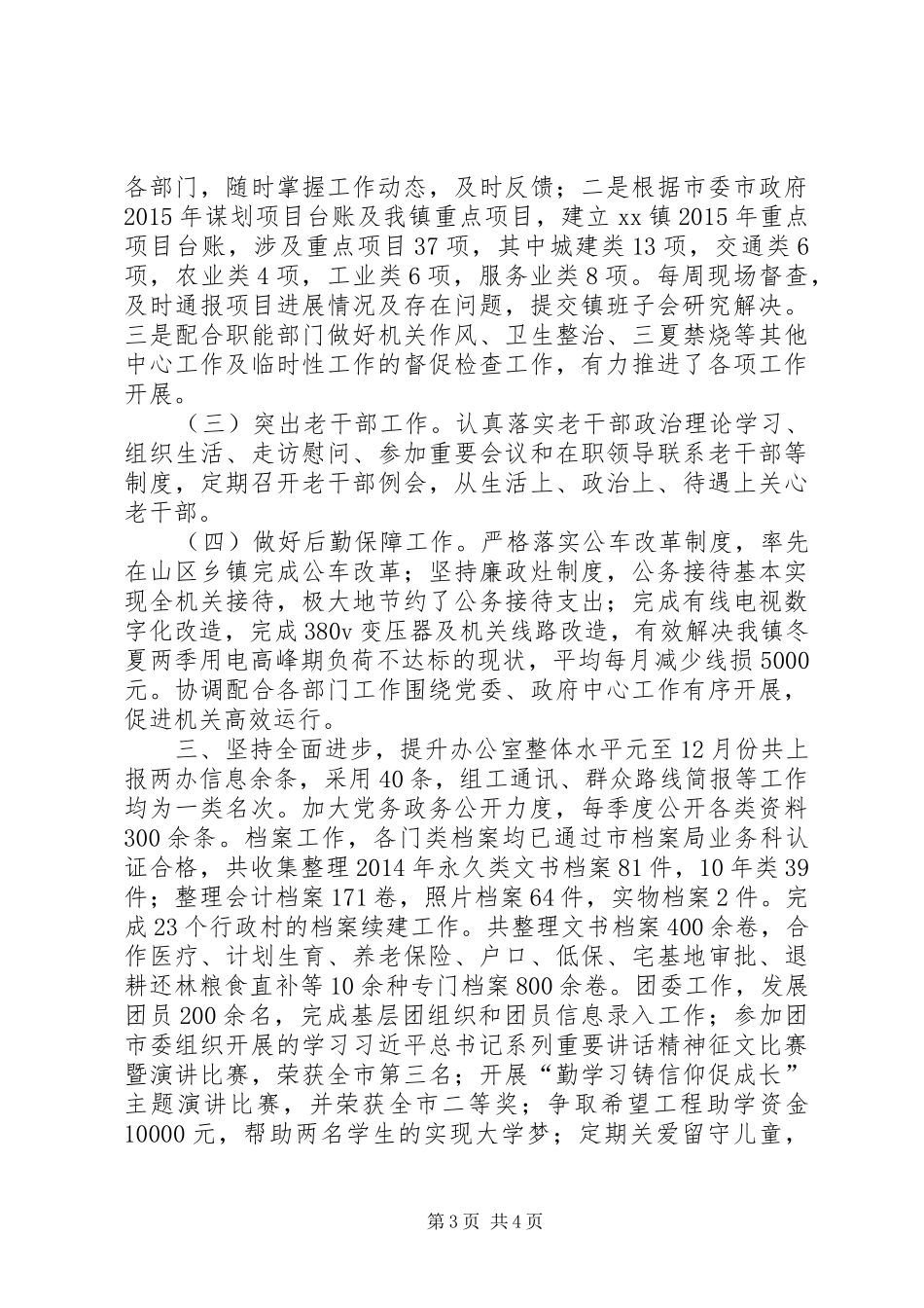 乡镇党政办公室年度工作总结_第3页