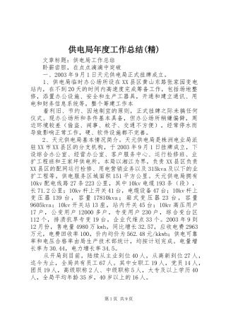 供电局年度工作总结(精) (3)