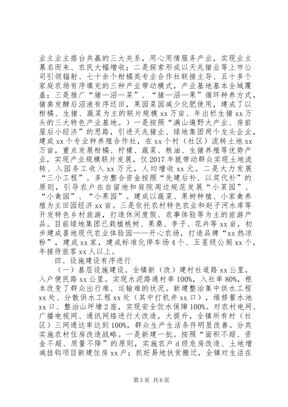 乡镇XX年度党委工作总结_第3页