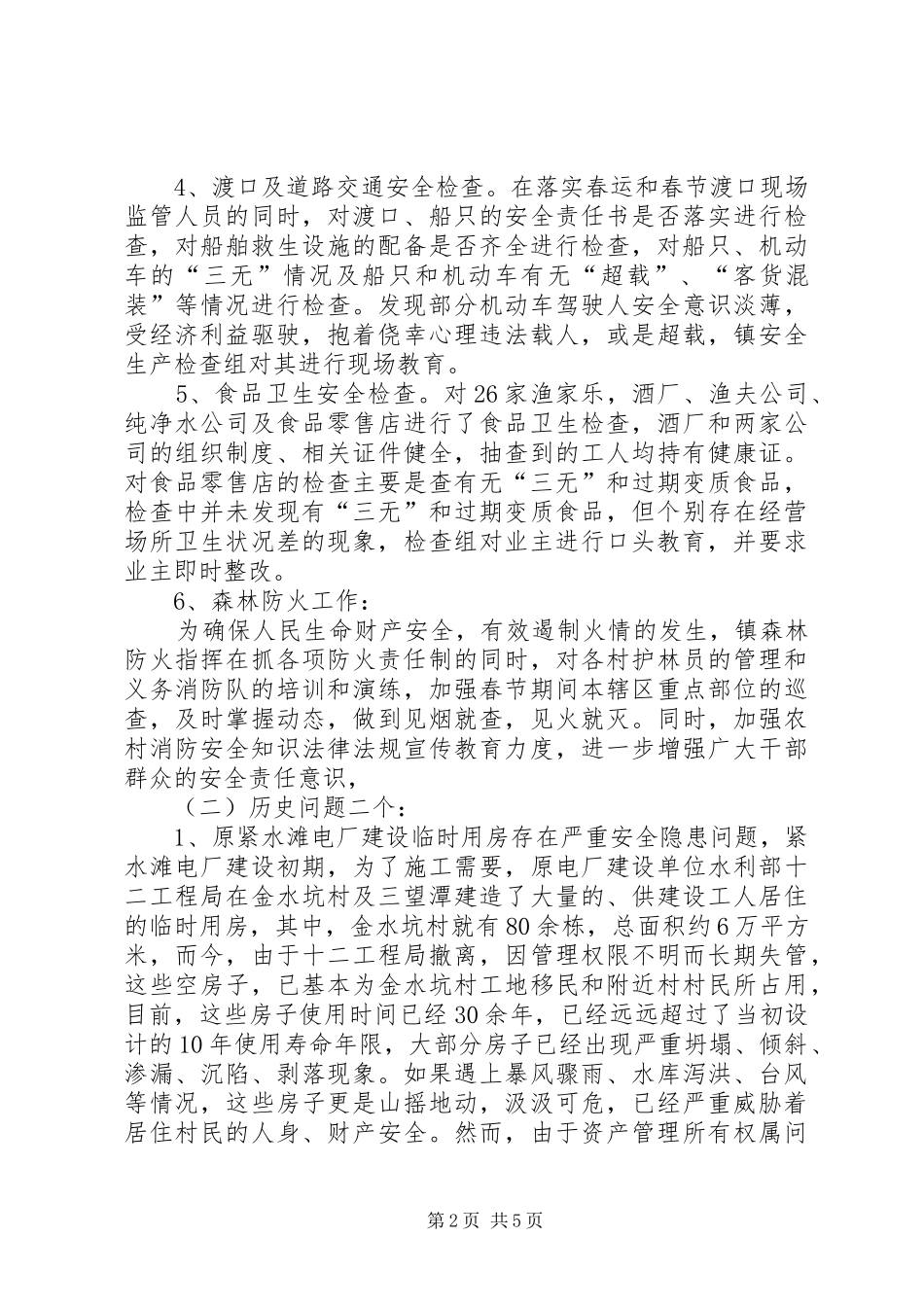 乡镇元旦、春节前安全大检查工作总结_第2页