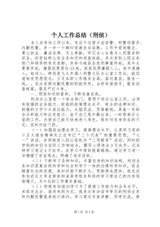 个人工作总结（刑侦） (3)