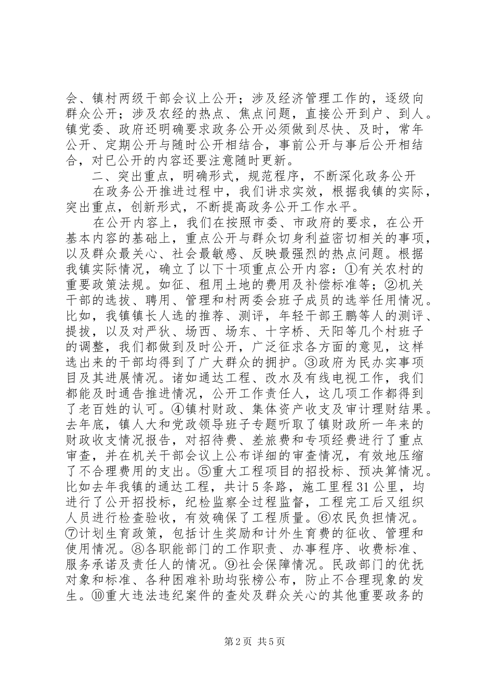 乡镇政务公开工作总结 (3)_第2页