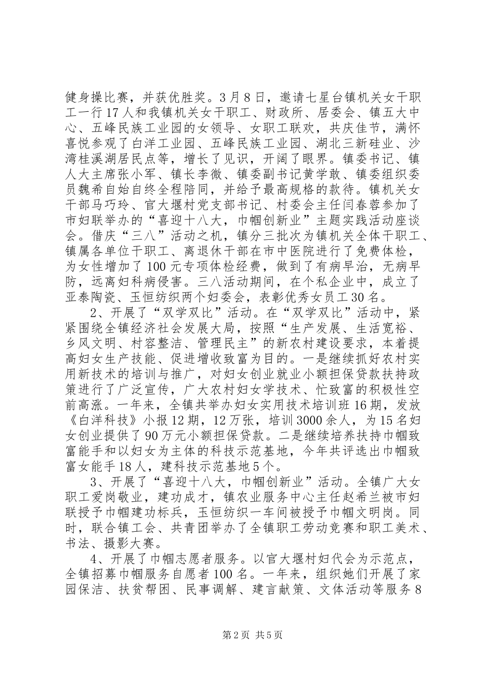 乡镇年度妇女工作总结_第2页
