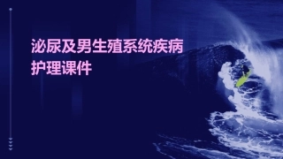 泌尿及男生殖系统疾病护理课件
