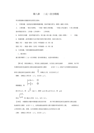 新人教七年级数学下册_二元一次方程组全章讲与练