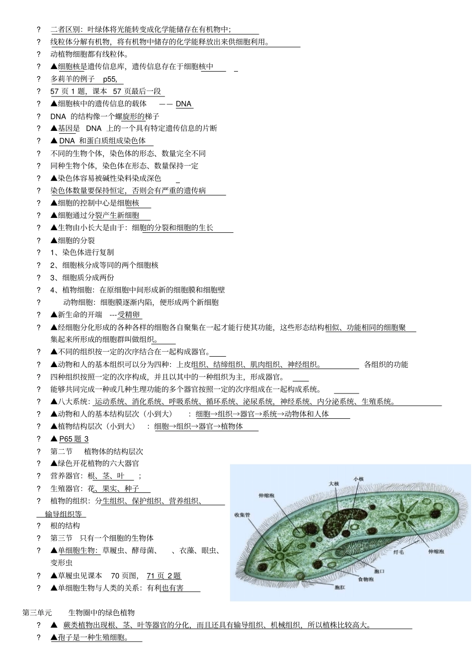 新人教版初中生物知识点剖析_第3页
