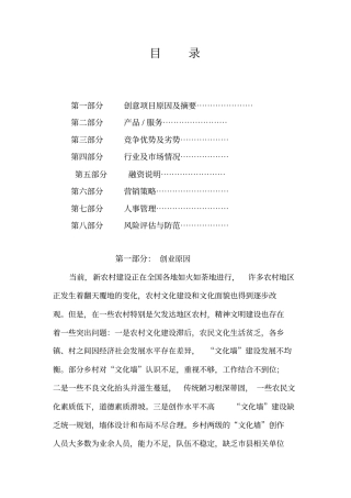 新农村墙绘策划书