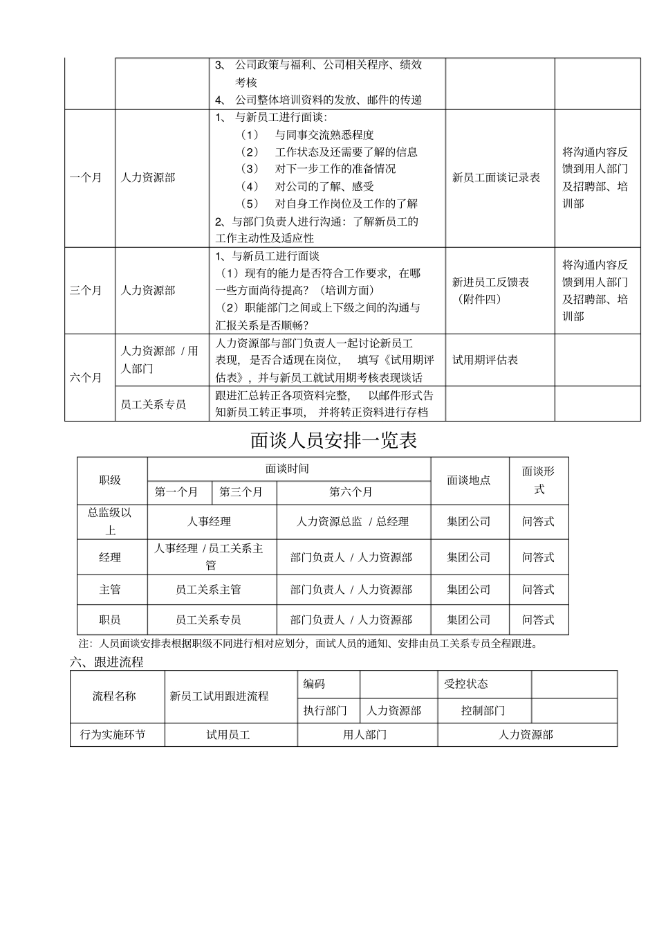 新员工试用期面谈跟进方案_第2页