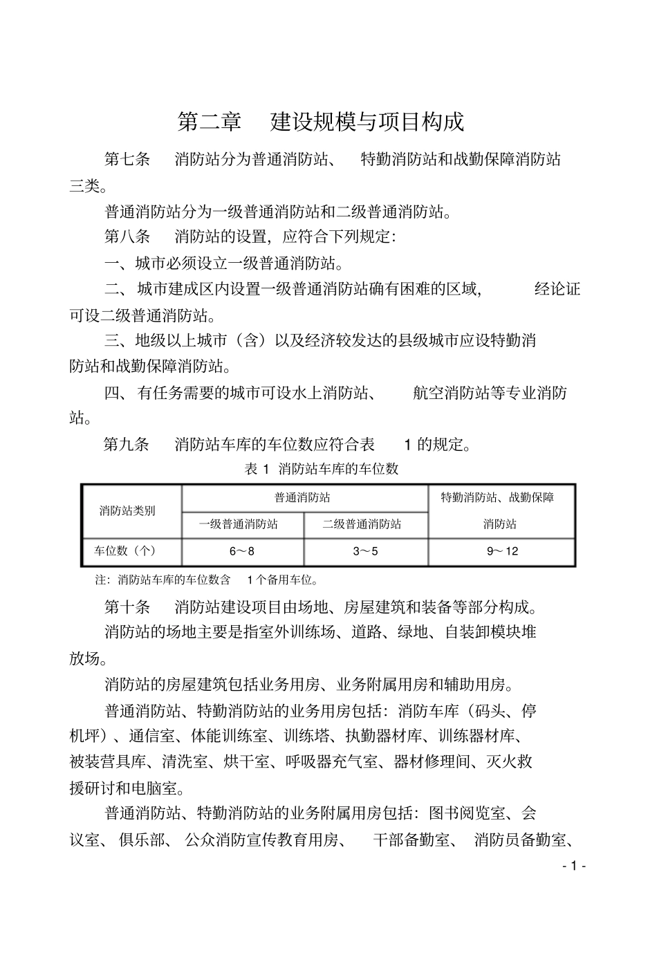 新城消防队站建设标准_第1页