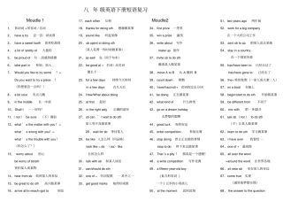 新外研版八年级下册英语短语知识点总结