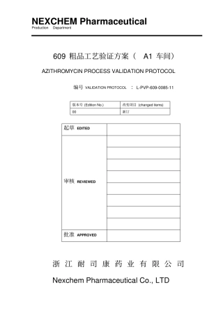 新工艺中试方案模版