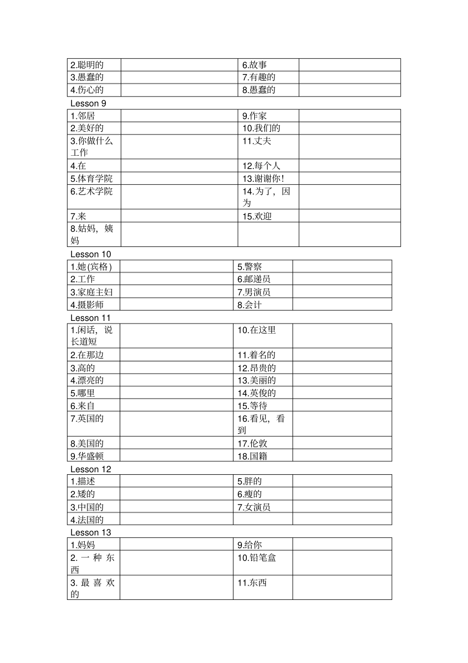 新概念英语青少版A词汇默写版_第3页
