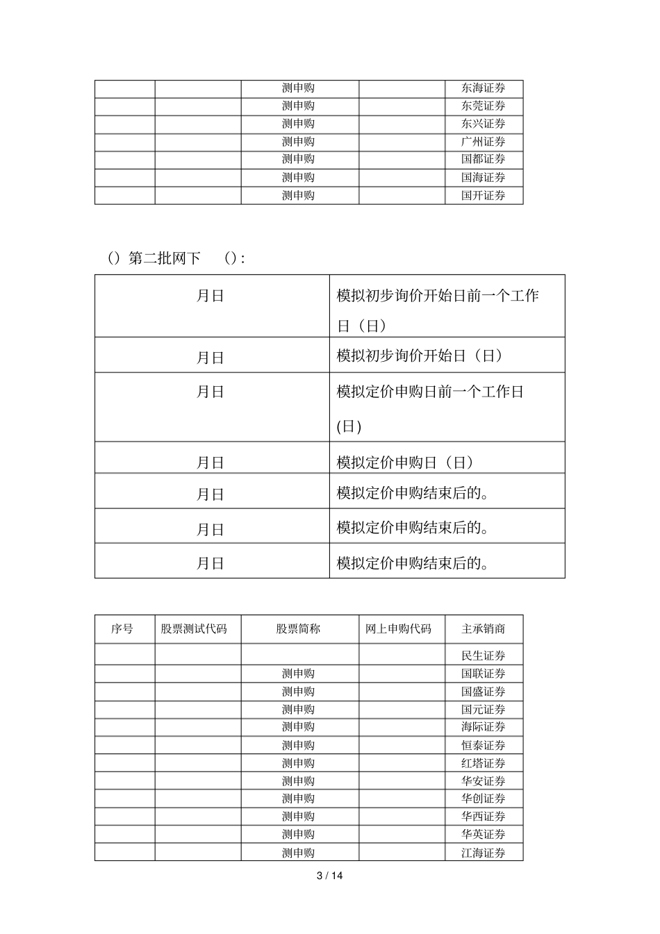新股发行改革网下IPO第二轮全天候测试方案_第3页
