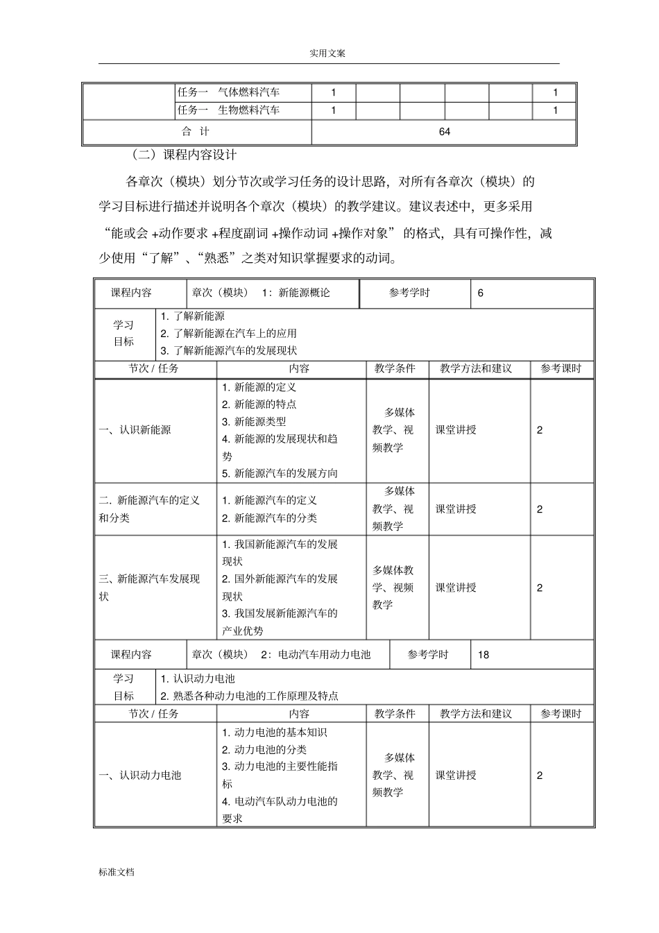 新能源汽车课程实用标准_第3页