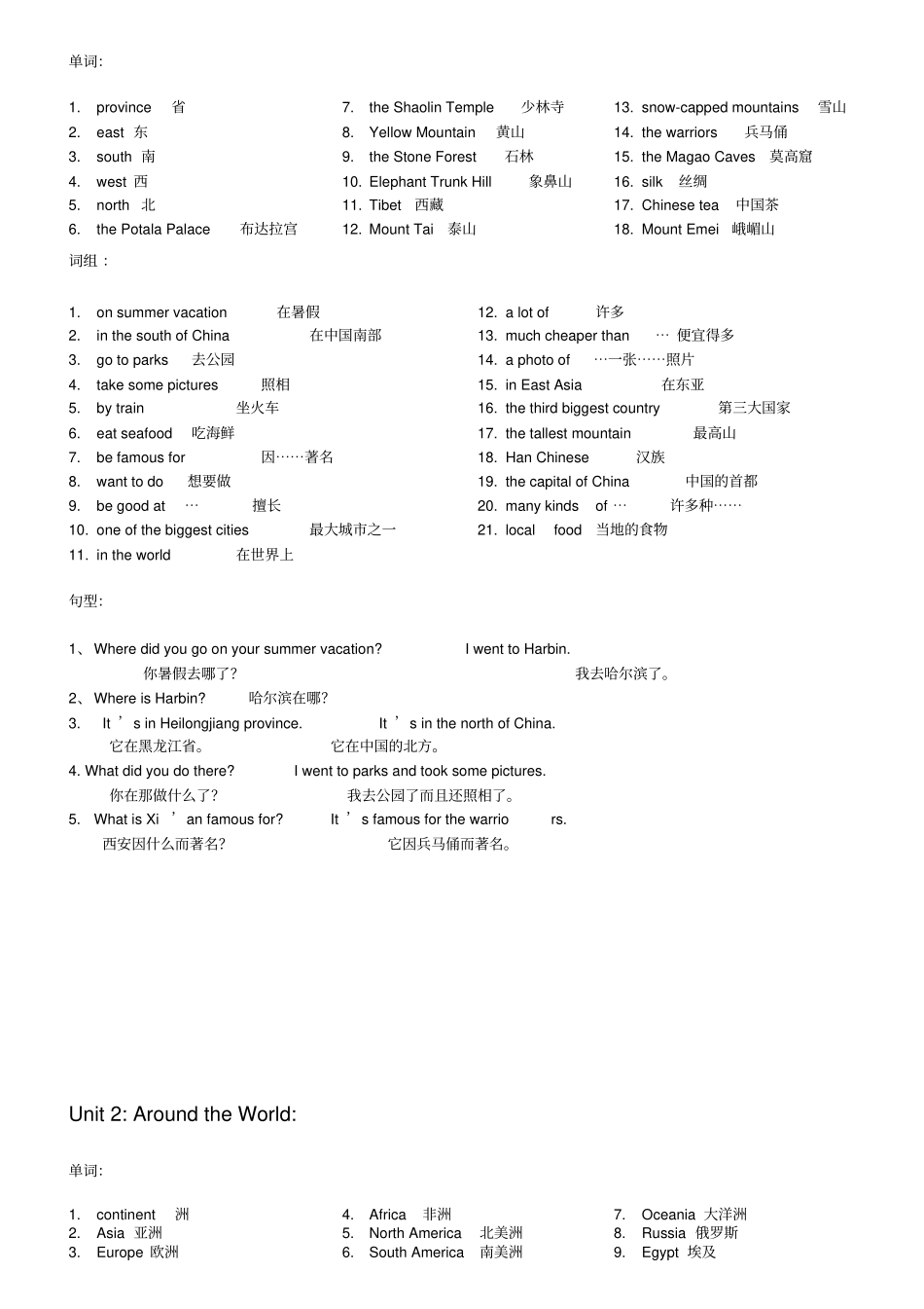 新起点六年级上总结知识点汇总_第3页