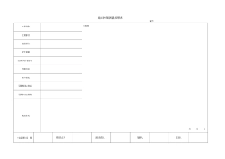 施工控制测量成果表