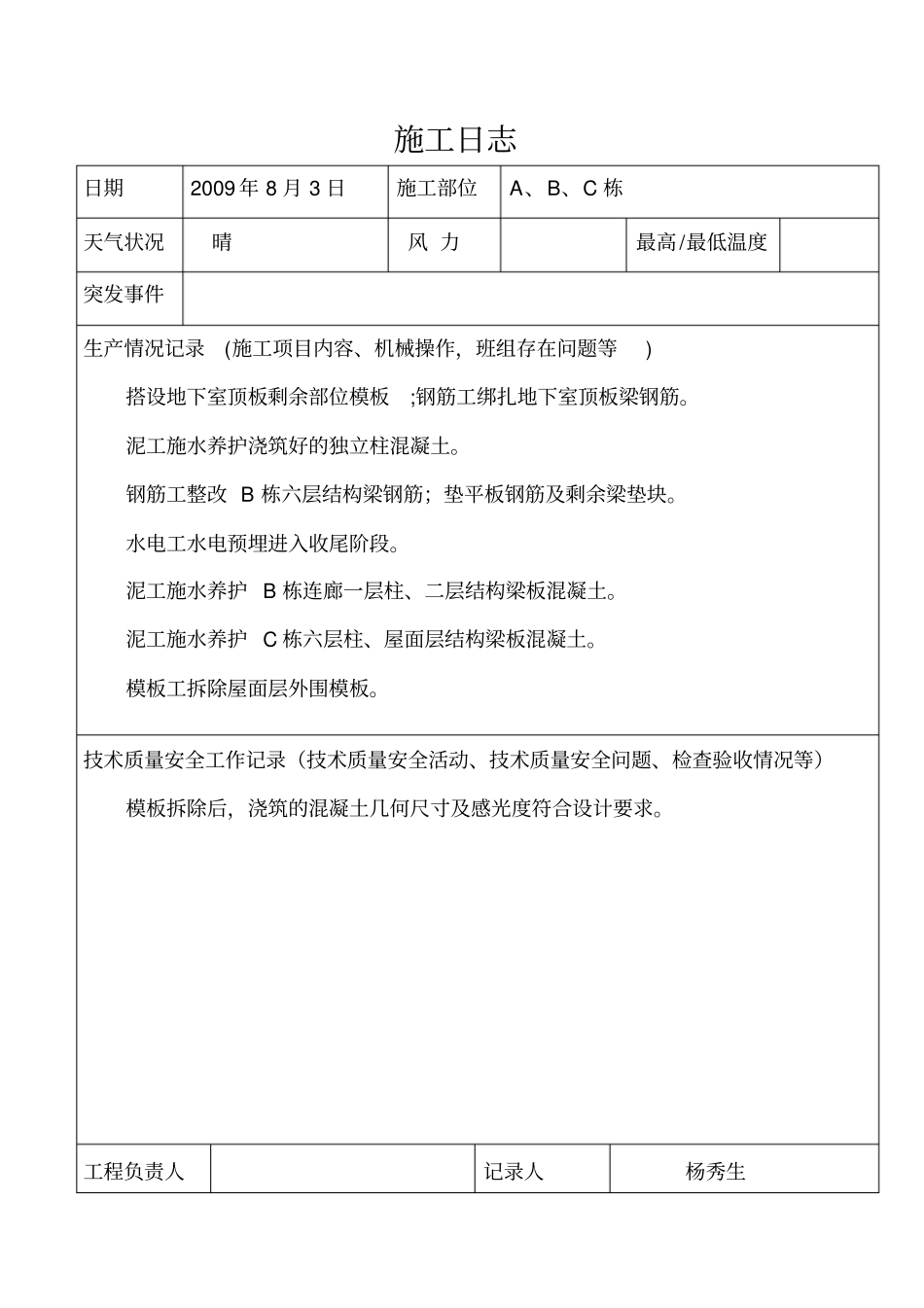 施工日志8月份_第3页