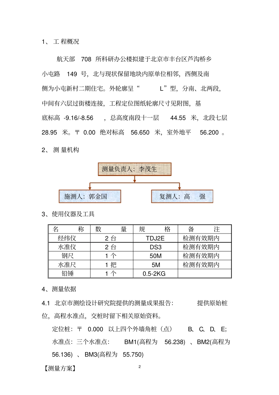 施工测量方案模板_第2页