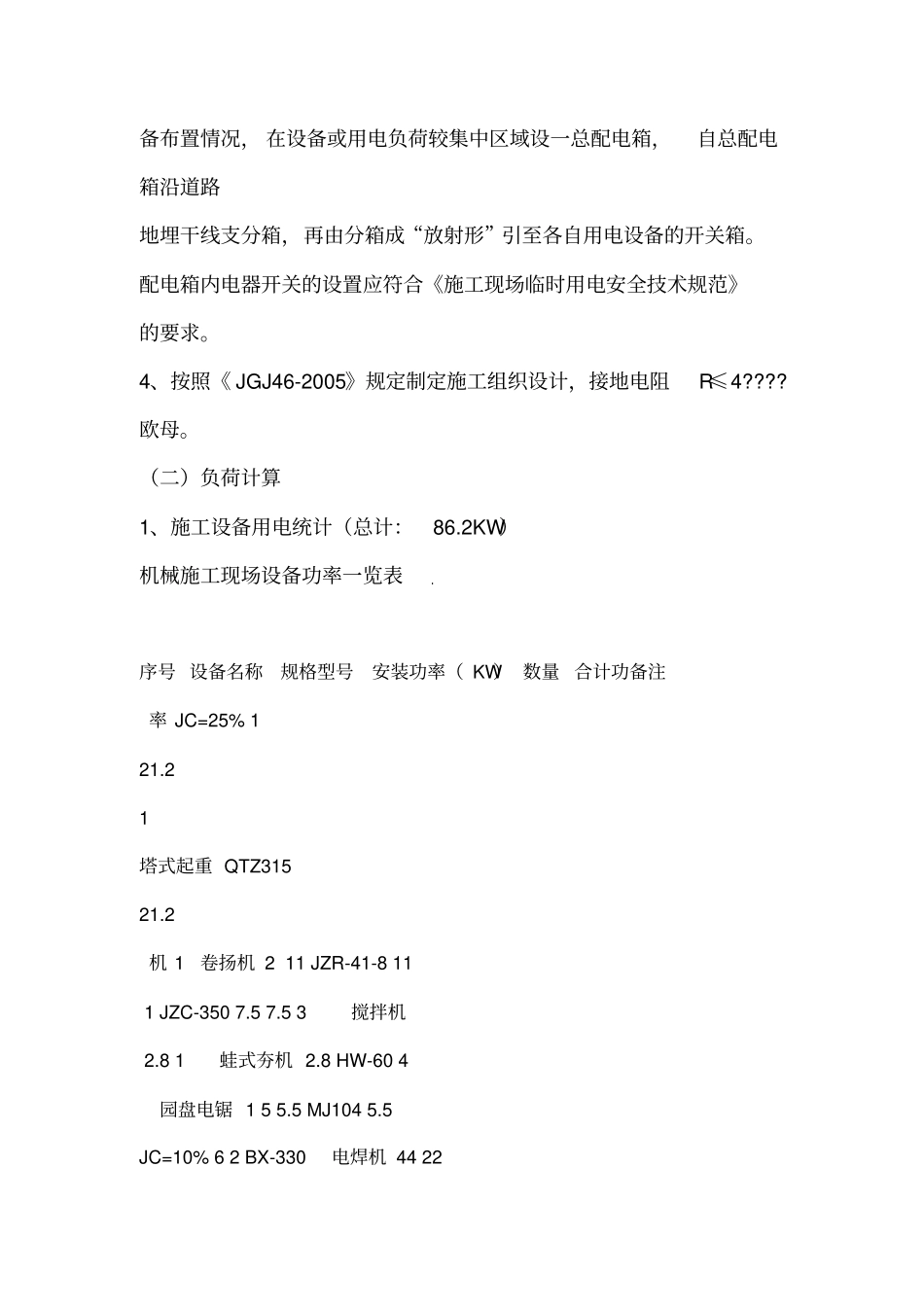 施工现场临时用电施工组织设计_第2页