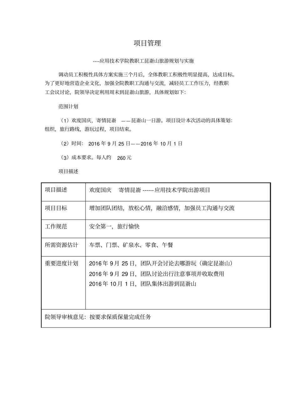 旅游项目管理策划_第1页