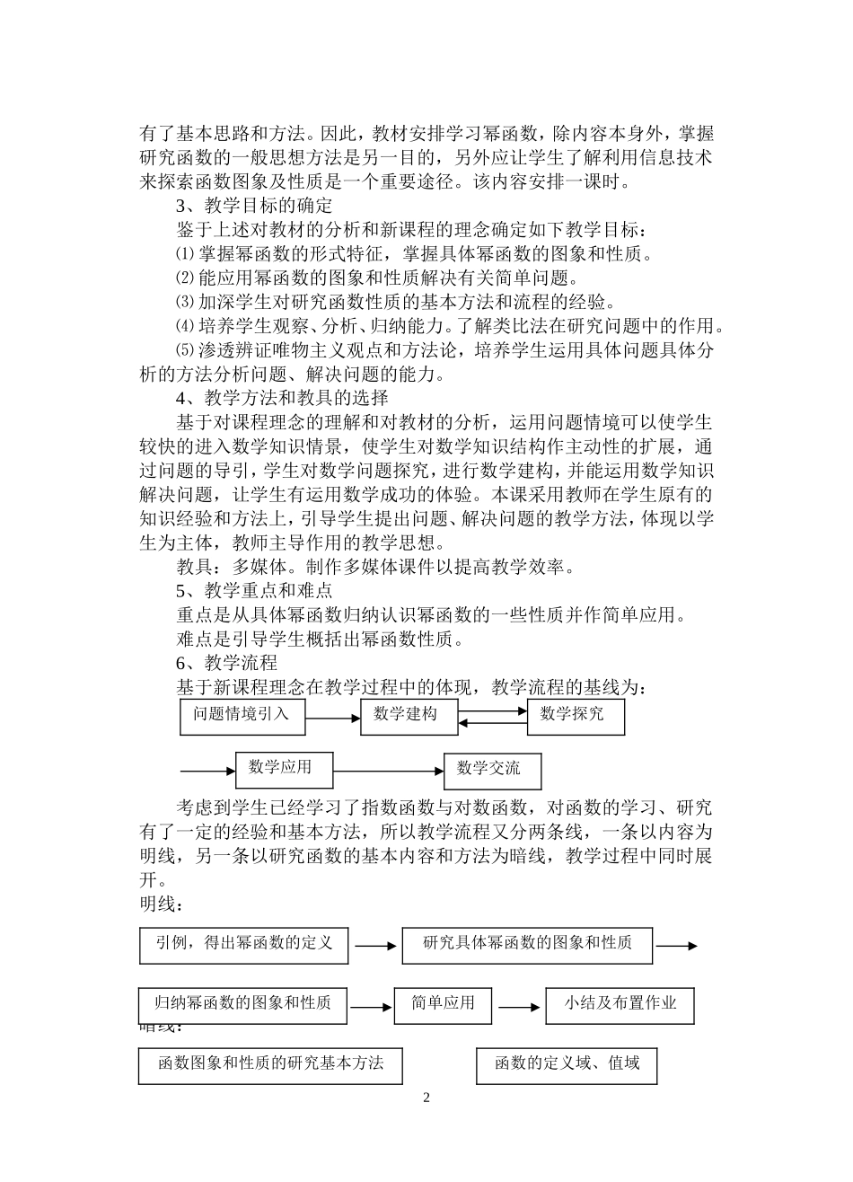 《幂函数》教学设计_第2页