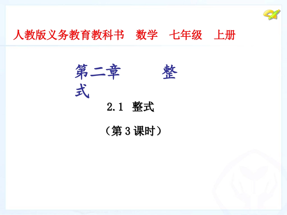 整式第课时课件_第1页