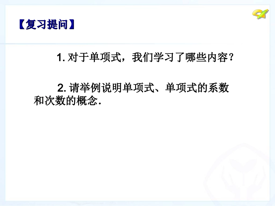 整式第课时课件_第2页