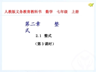 整式第课时课件