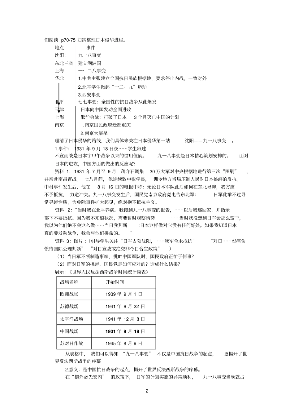 日本侵华战争的开始与全面侵华战争的爆发_第2页