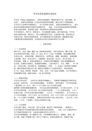 旱冬瓜育苗造林实用技术