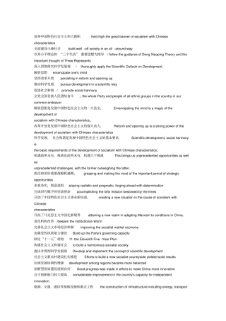 时政术语_中英文对照_