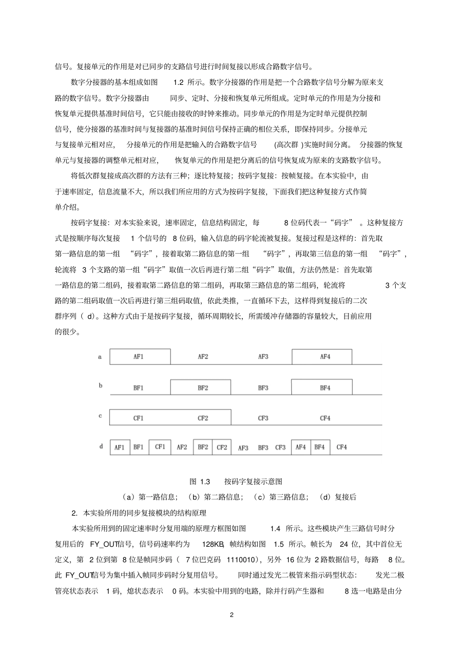 时分复用-解复用试验资料_第2页