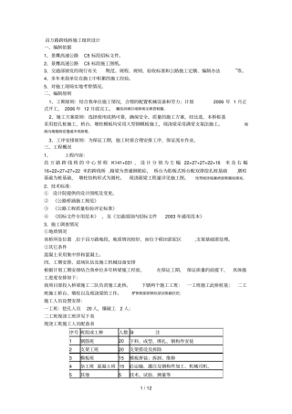 昌万路跨线桥施工组织设计方案