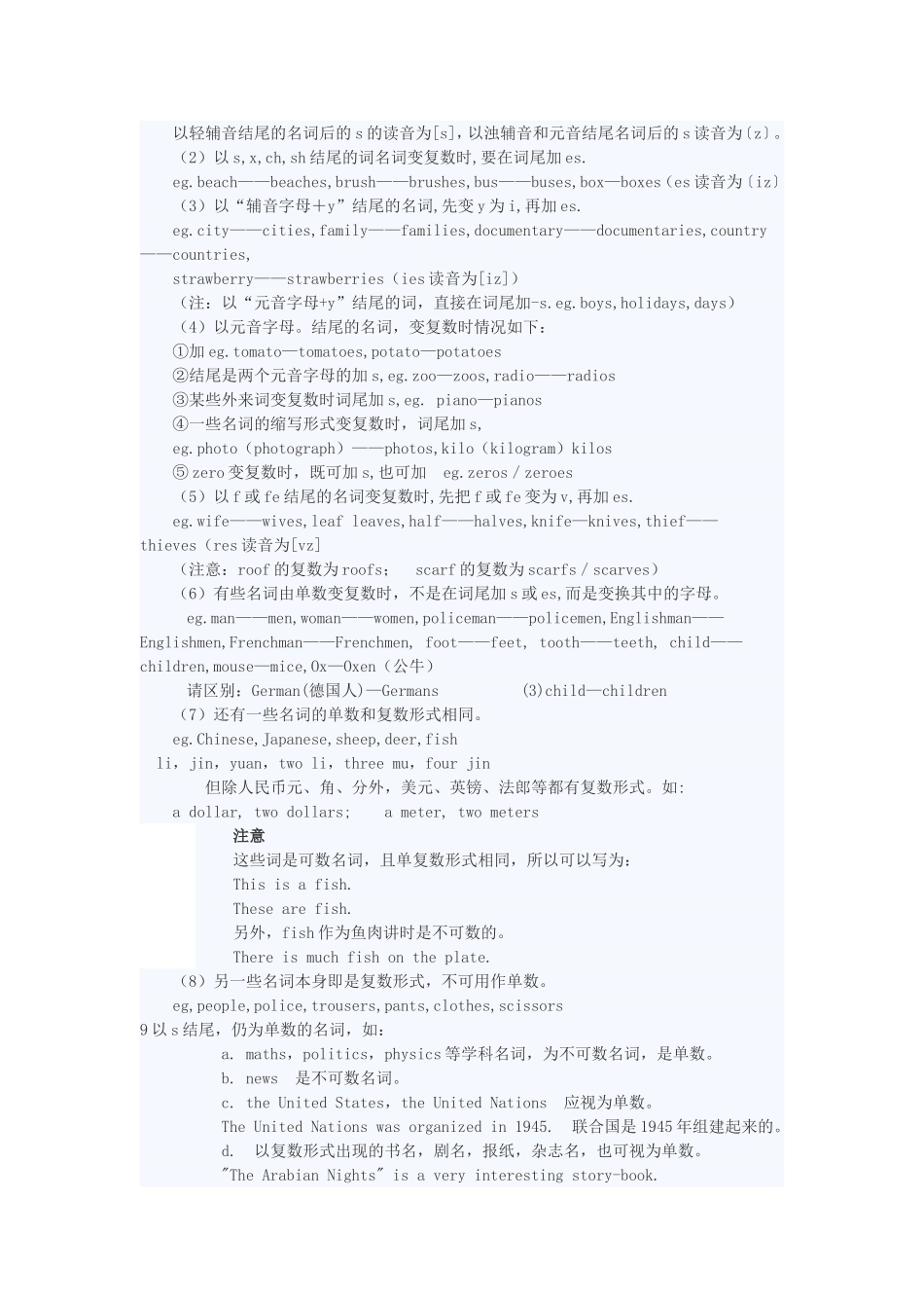 初中英语语法汇总——名词_第2页