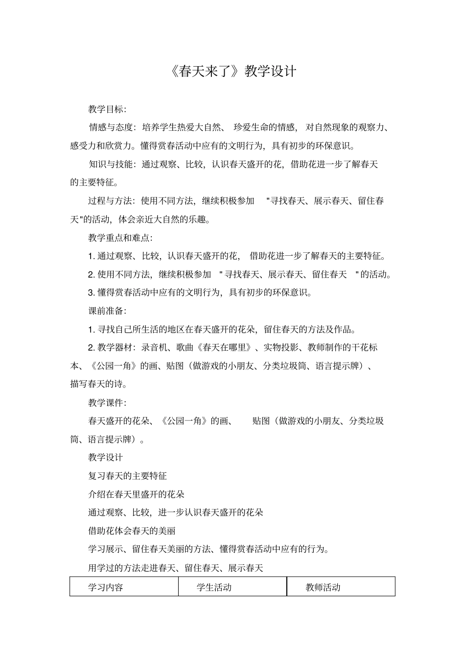 春天来了教学设计_第1页
