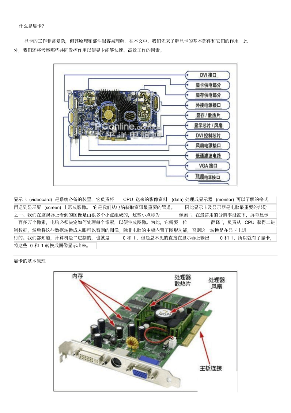 显卡结构及工作原理详细解读_第1页