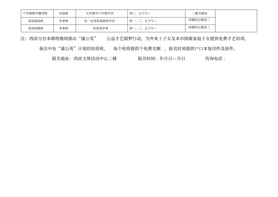 晋江青少年宫西滨分宫2019年暑期培训指引_第3页