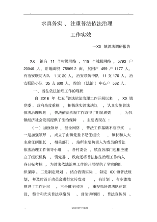 普法调研报告书