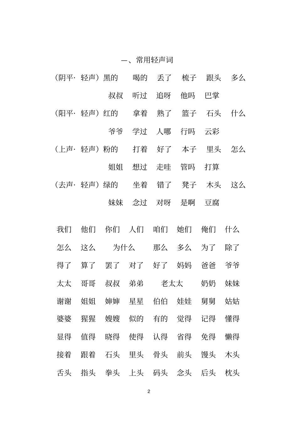 普通话朗读训练材料资料_第2页