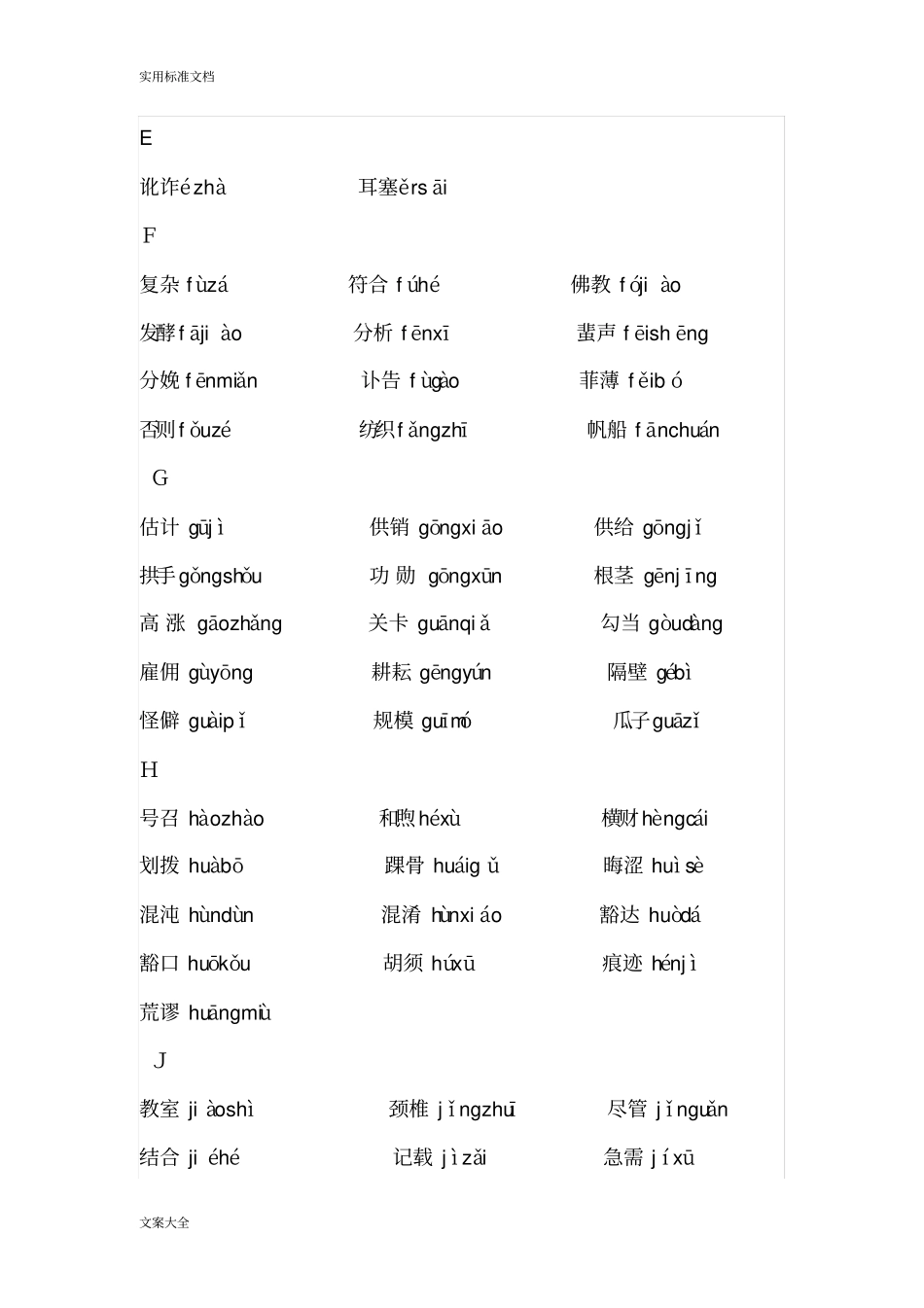 普通话水平测试中易错地双音节词语_第2页