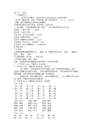 普通话发音训练