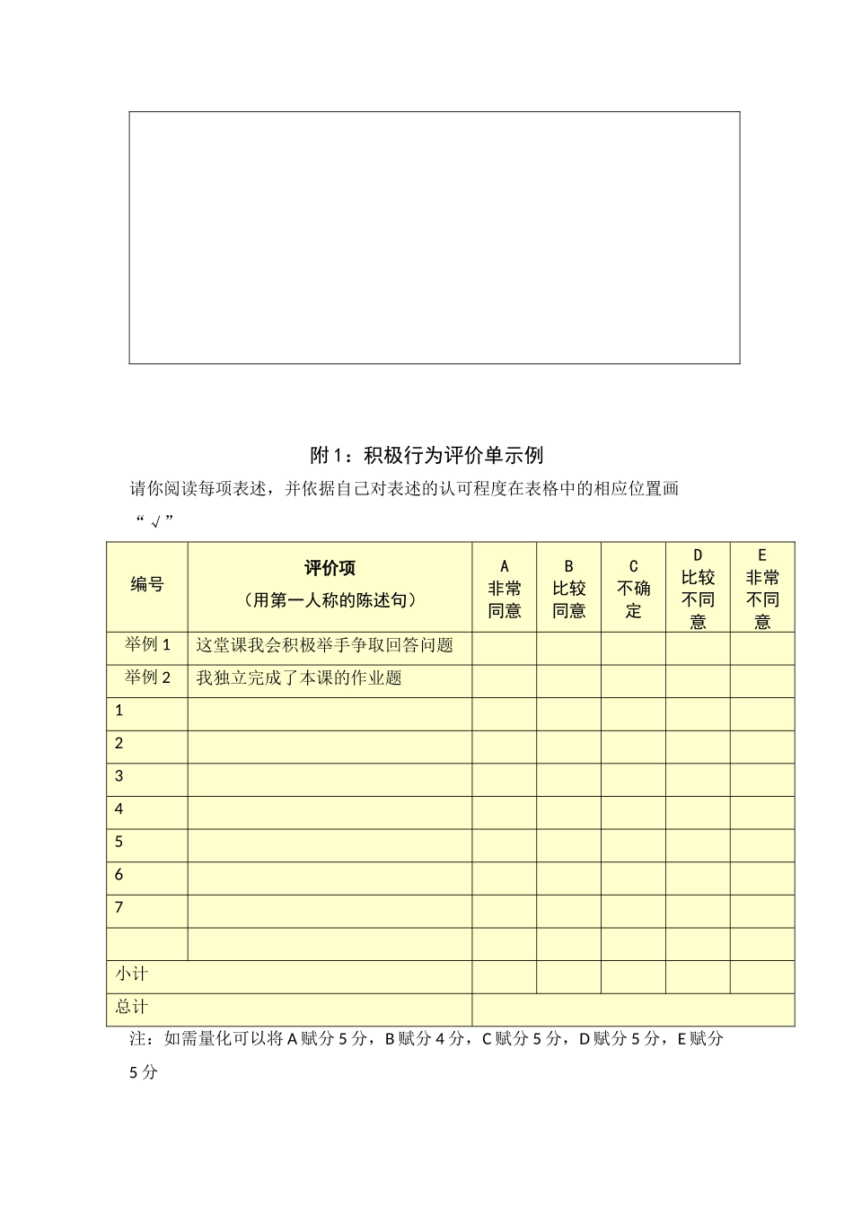 学生学习行为态度评价表_第3页