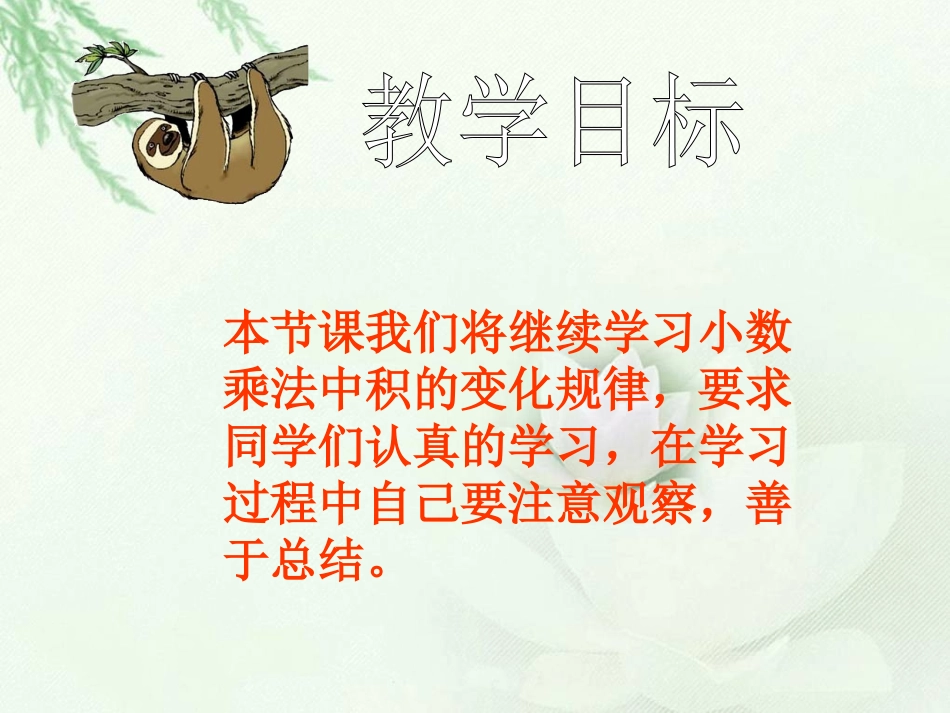 北师大版小学四年级下学期数学《爬行最慢的哺乳动物课件PPT》_第2页