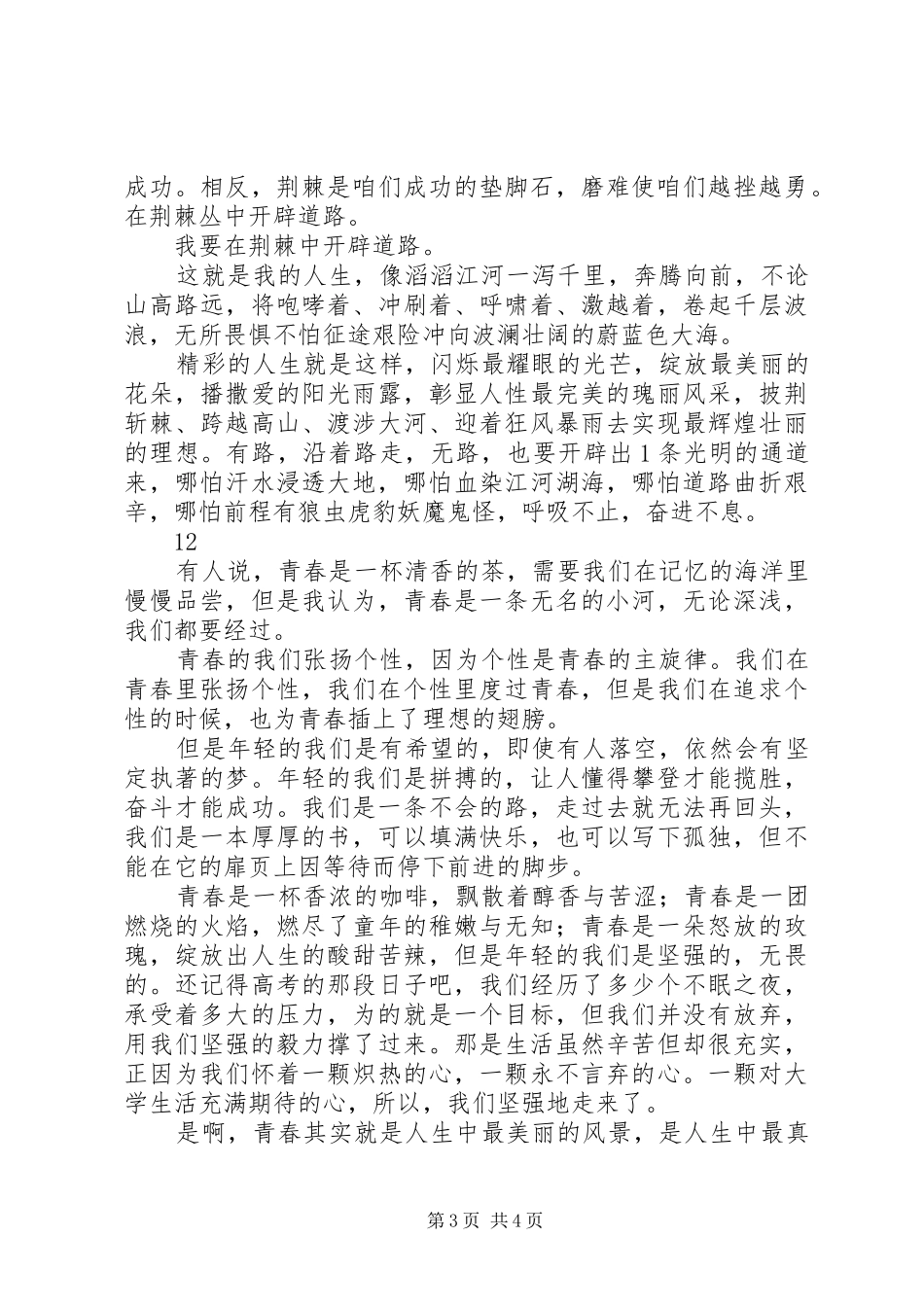 关于青春的演讲稿_第3页