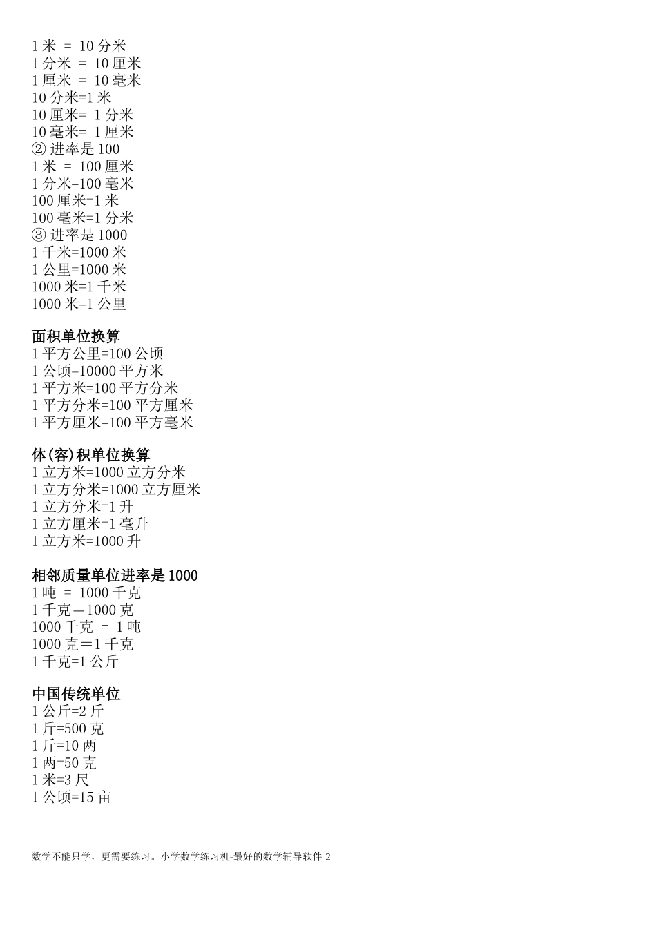 小学数学公式大全 (3)_第2页