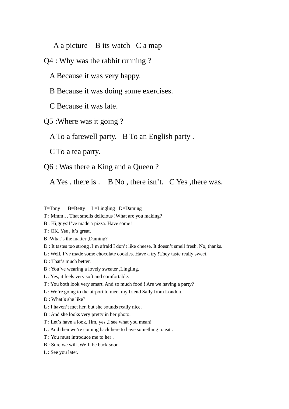 八年级上册英语听力复习资料_第3页