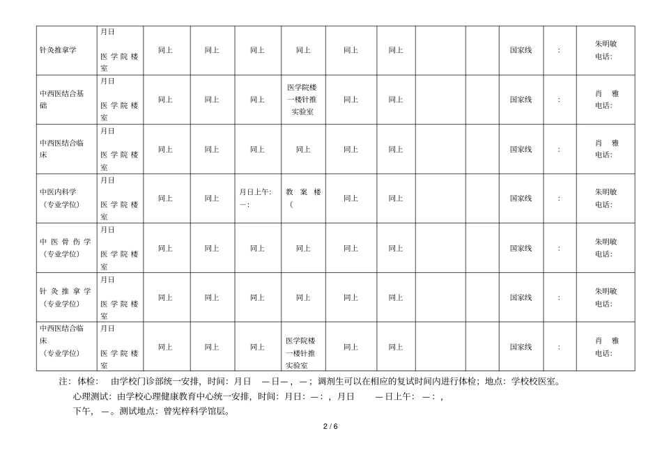 暨南大学中医学院2018年硕士生入学复试方案_第2页