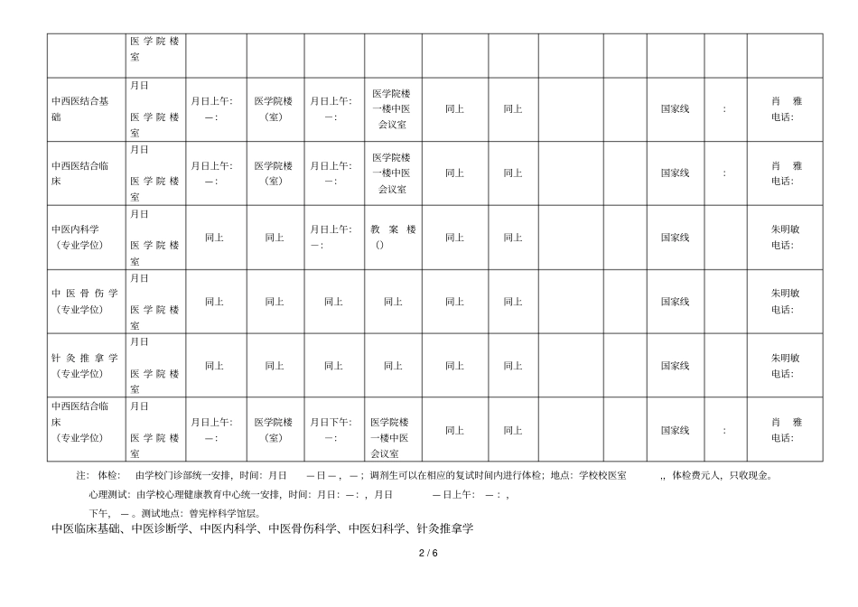 暨南大学中医学院2019年硕士生入学复试方案_第2页
